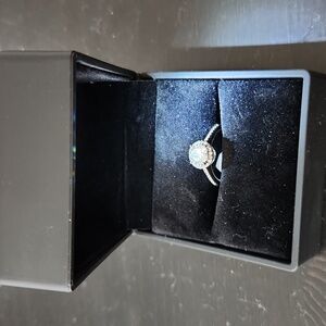 Moissanite Diamond Engagement Ring Brilliant Round Cut GRA S925 1 Ct Size 6